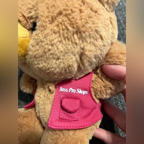 Bass Pro Shops Plush Stuffed Trucker Cap Bear Toy - Brown/Pink - Picture 3 of 10